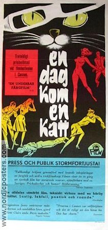 En dag kom en katt 1964 poster Vojtek Jasny Filmen från: Czechoslovakia
