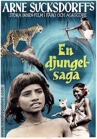 En djungelsaga 1957 movie poster Arne Sucksdorff Documentaries
