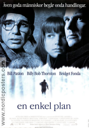 A Simple Plan 1999 movie poster Bill Paxton Billy Bob Thornton Bridget Fonda Sam Raimi