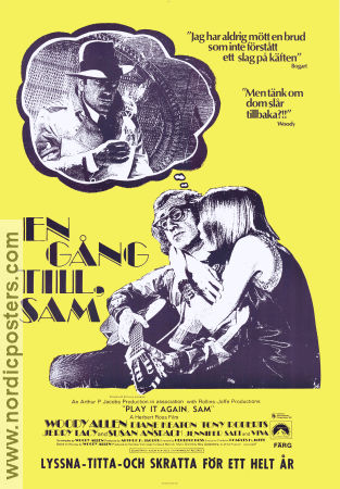 En gång till Sam 1972 poster Diane Keaton Tony Roberts Woody Allen Instrument