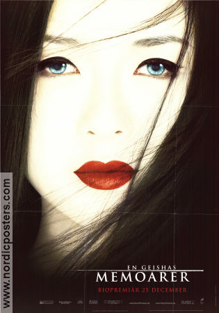 En geishas memoarer 2005 poster Ziyi Zhang Ken Watanabe Michelle Yeoh Rob Marshall Asien
