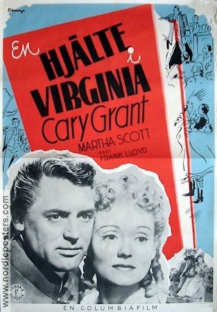 The Homewards of Virginia 1941 movie poster Cary Grant Martha Scott