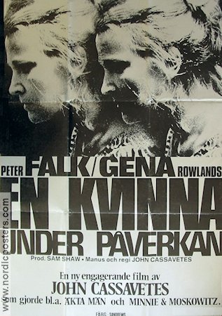 A Woman Under the Influence 1975 movie poster Peter Falk Gena Rowlands John Cassavetes