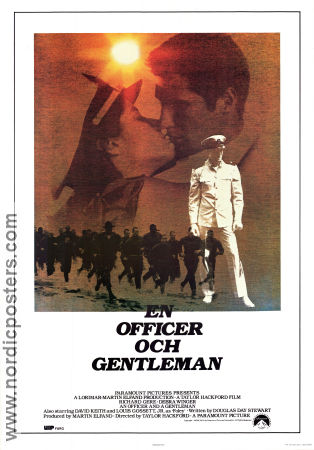 En officer och en gentleman 1982 poster Richard Gere Debra Winger Taylor Hackford Romantik