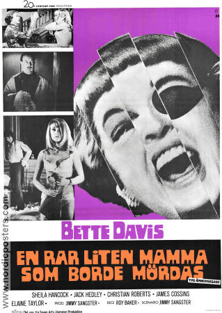 The Anniversary 1969 movie poster Bette Davis Roy Baker