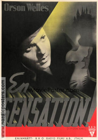 En sensation 1941 poster Joseph Cotten Orson Welles