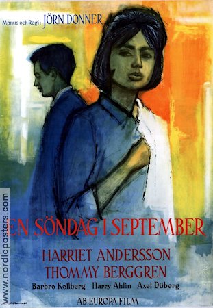 En söndag i september 1963 movie poster Harriet Andersson Thommy Berggren Jörn Donner Artistic posters