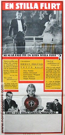En stilla flirt 1934 movie poster Tutta Rolf Ernst Eklund