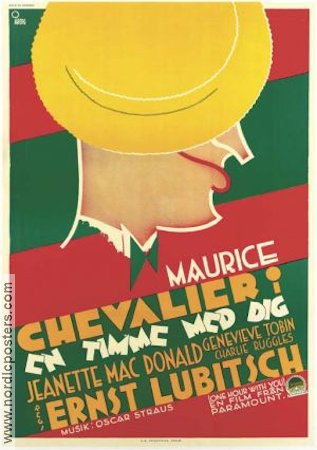 En timme med dig 1932 poster Maurice Chevalier Jeanette MacDonald Ernst Lubitsch