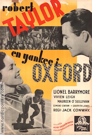 A Yank at Oxford 1938 movie poster Robert Taylor Vivien Leigh Jack Conway Sports