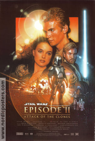 Episode II Attack of the Clones 2002 poster Ewan McGregor Natalie Portman Hayden Christensen Christopher Lee George Lucas Hitta mer: Star Wars