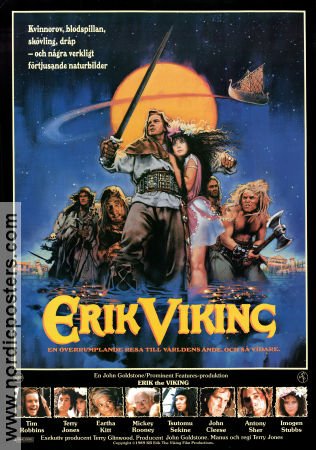 Erik Viking 1989 poster Tim Robbins John Cleese Mickey Rooney Terry Jones Hitta mer: Monty Python Hitta mer: Vikings