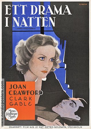 Ett drama i natten 1931 poster Joan Crawford Clark Gable
