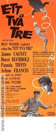 One Two Three 1961 movie poster James Cagney Horst Buchholz Pamela Tiffin Billy Wilder