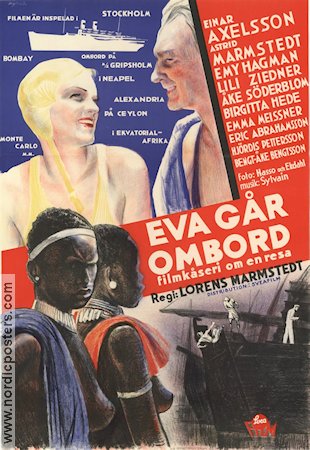 Eva går ombord 1934 poster Einar Axelsson Astrid Marmstedt Hitta mer: M S Gripsholm Skepp och båtar