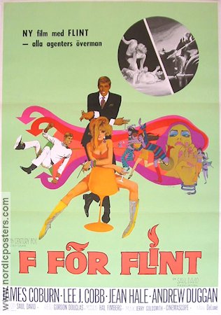 F för Flint 1967 poster James Coburn Lee J Cobb Agenter