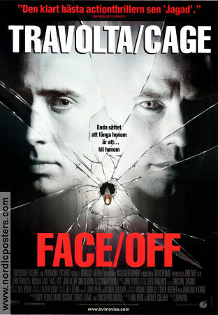 Face Off 1997 poster John Travolta Nicolas Cage Joan Allen John Woo