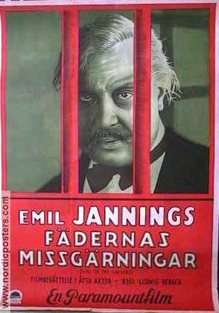Sins of the Fathers 1929 movie poster Emil Jannings