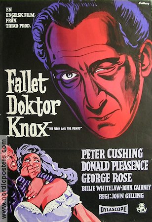 Fallet Doktor Knox 1959 poster Peter Cushing Donald Pleasence Affischkonstnär: Anders Gullberg