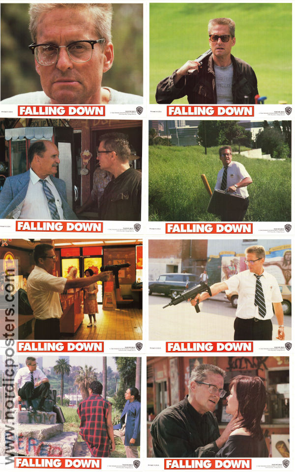 Falling Down 1993 lobby card set Michael Douglas Robert Duvall Barbara Hershey Joel Schumacher