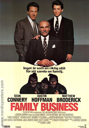 Family Business 1990 movie poster Sean Connery Dustin Hoffman Matthew Broderick Sidney Lumet