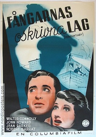 Penitentiary 1938 movie poster Walker Connolly Jean Parker Eric Rohman art