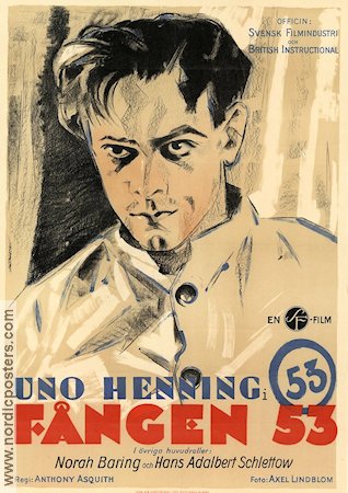 Fången 53 1929 movie poster Uno Henning