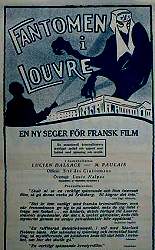 Fantomen i Louvre 1934 poster Lucien Dalsace
