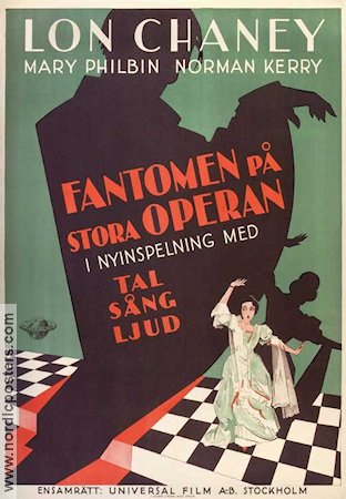 Phantom of the Opera 1925 movie poster Lon Chaney Mary Philbin