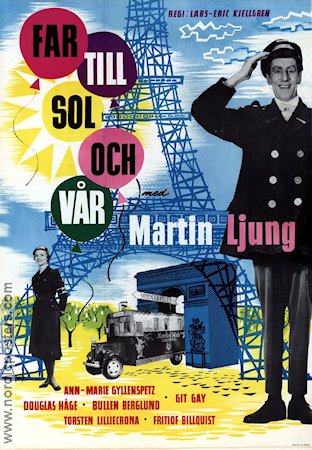 Far till sol och vår 1958 poster Martin Ljung Ann-Marie Gyllenspetz Resor