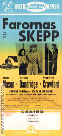The Decks Ran Red 1958 movie poster James Mason Dorothy Dandridge Broderick Crawford