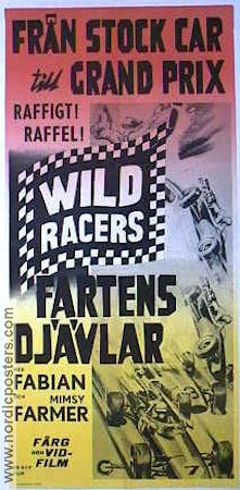 Wild Racers 1968 movie poster Fabian Cars and racing