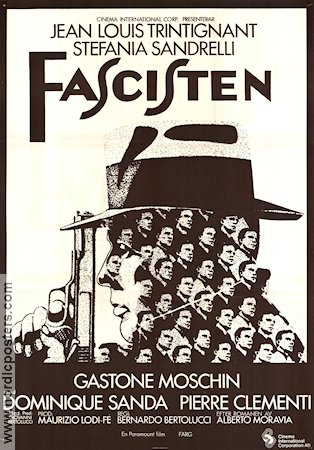 Fascisten 1971 poster Jean-Louis Trintignant Stefania Sandrelli Bernardo Bertolucci