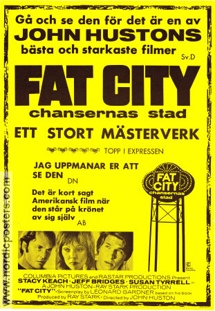 Fat City 1972 poster Stacy Keach Jeff Bridges Susan Tyrrell John Huston Boxning