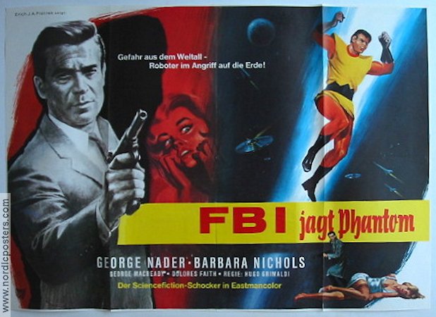 FBI jagt Phantom 1965 poster George Nader Barbara Nichols Agenter Poliser