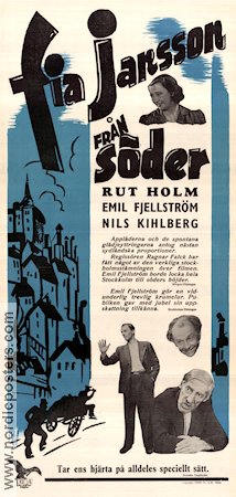 Fia Jansson från Söder 1944 movie poster Rut Holm Emil Fjellström Nils Kihlberg Ragnar Falck Find more: Stockholm