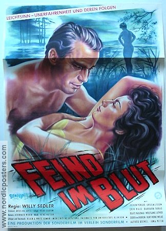 Feind im Blut 1957 movie poster Willy Sedler