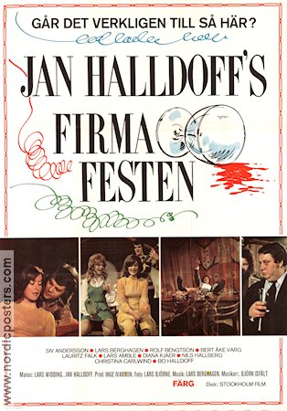 Firmafesten 1972 movie poster Lars Berghagen Siv Andersson Rolf Bengtsson Bert Åke Varg Jan Halldoff