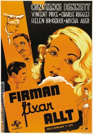 Service de Luxe 1938 movie poster Constance Bennett Vincent Price
