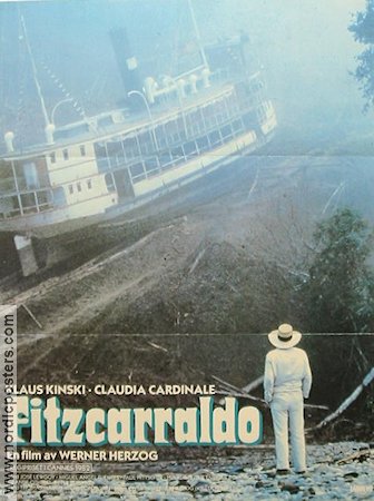 Fitzcarraldo 1982 poster Klaus Kinski Claudia Cardinale José Lewgoy Werner Herzog Skepp och båtar