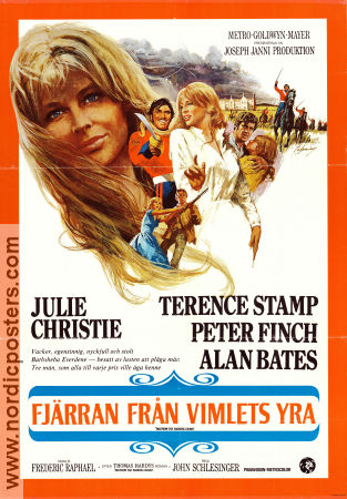 Far From the Maddeing Crowd 1968 movie poster Julie Christie Terence Stamp John Schlesinger