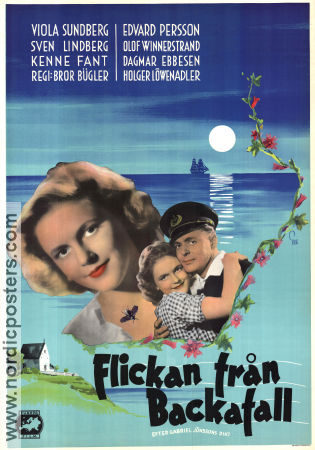 Flickan från Backafall 1953 movie poster Viola Sundberg Sven Lindberg Edvard Persson Bror Bügler