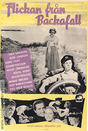 Flickan från Backafall 1953 movie poster Viola Sundberg Sven Lindberg Edvard Persson