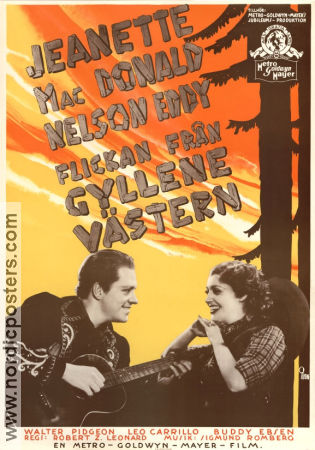 The Girl of the Golden West 1938 movie poster Jeanette MacDonald Nelson Eddy Robert Z Leonard