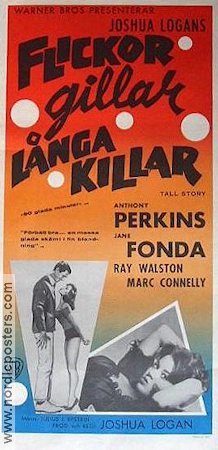 Tall Story 1961 movie poster Anthony Perkins Jane Fonda