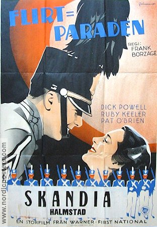 Flirtparaden 1935 poster Dick Powell Ruby Keeler Musikaler Eric Rohman art