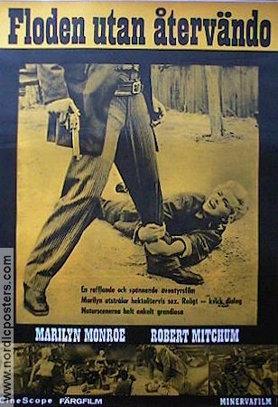 River of No Return 1954 movie poster Marilyn Monroe Robert Mitchum Otto Preminger