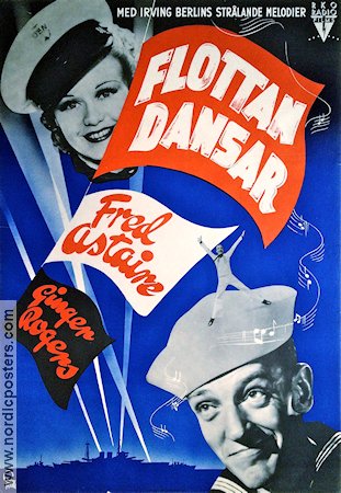 Flottan dansar 1936 poster Fred Astaire Ginger Rogers Musikaler