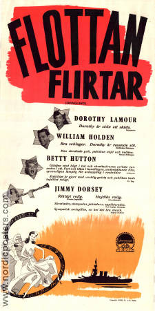 The Fleet´s In 1942 movie poster Dorothy Lamour William Holden Betty Hutton Jimmy Dorsey Victor Schertzinger Musicals