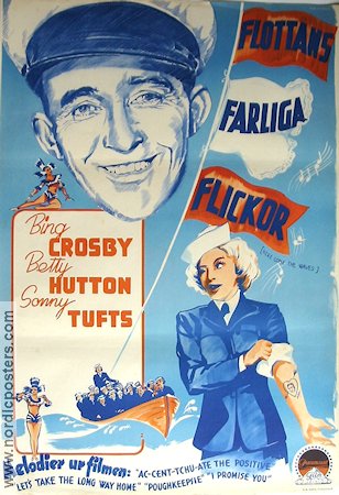 Here Come the Waves 1944 movie poster Bing Crosby Betty Hutton